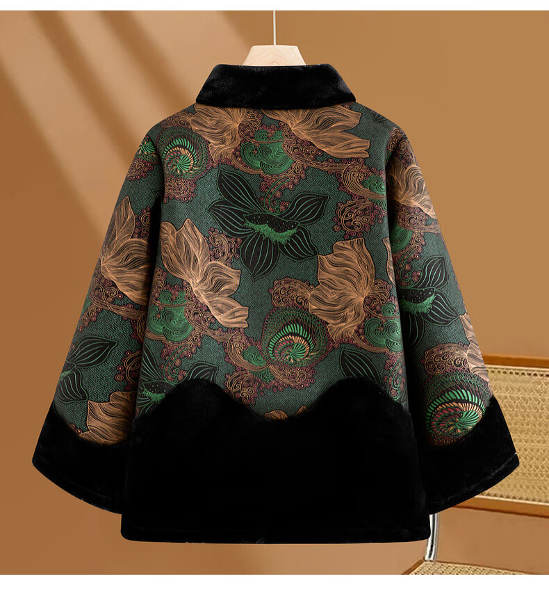 Fengxiao Stylish Winter Coat for 50-60 Year Old Middle-aged and Elderly Women, High-end Plus Size Autumn and Winter Outerwear for Mature Ladies 4