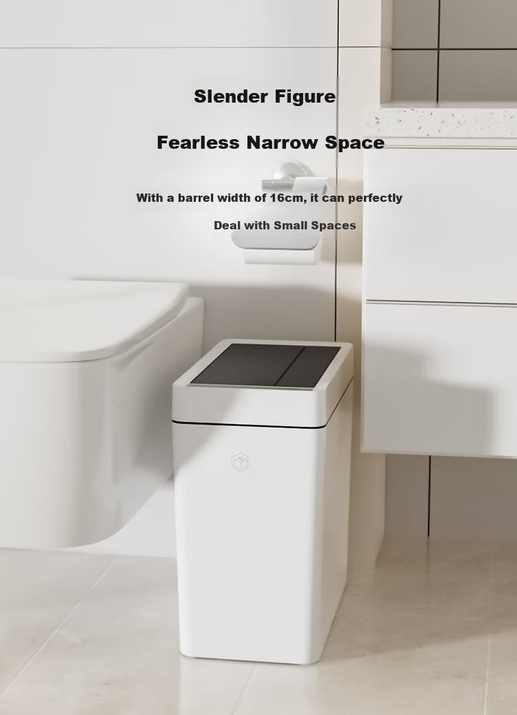JD Original Double-Door Narrow Gap Automatic Bagging Smart Trash Can 10L Sensor for Home Bathroom Living Room Bedroom 8
