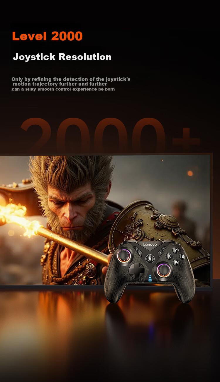 Lenovo S05 Wireless Game Controller Bluetooth Compatible with Xbox, Hall Trigger, Suitable for Switch 2, PC, Mobile Phone, Steam, Rescuer Dual Shadow Qijing Mingmo Yuanxu Zhuyou Black 7
