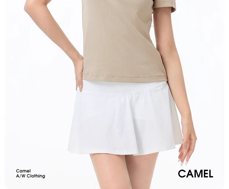CAMEL Women's Outdoor Quick-Dry T-Shirt Spring Summer V-Neck Short Sleeve Slim Fit Breathable Polo Shirt A25BZ01057 1