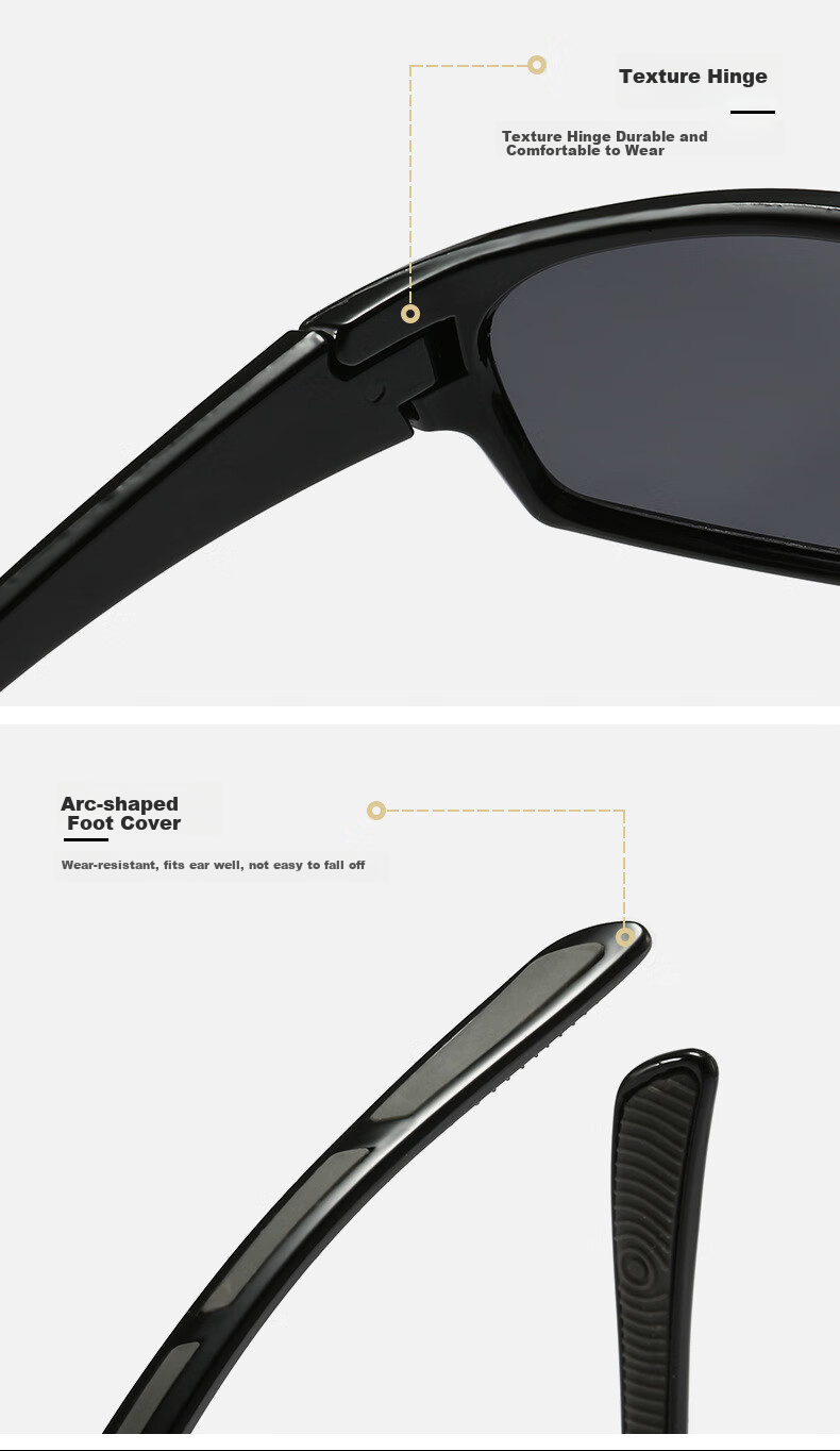 LOVECRAFT New Outdoor Sports Sunglasses, Model 9937, Black Frame with Gray Lenses, Specially Designed for Men And Women's Cycling And Running 4