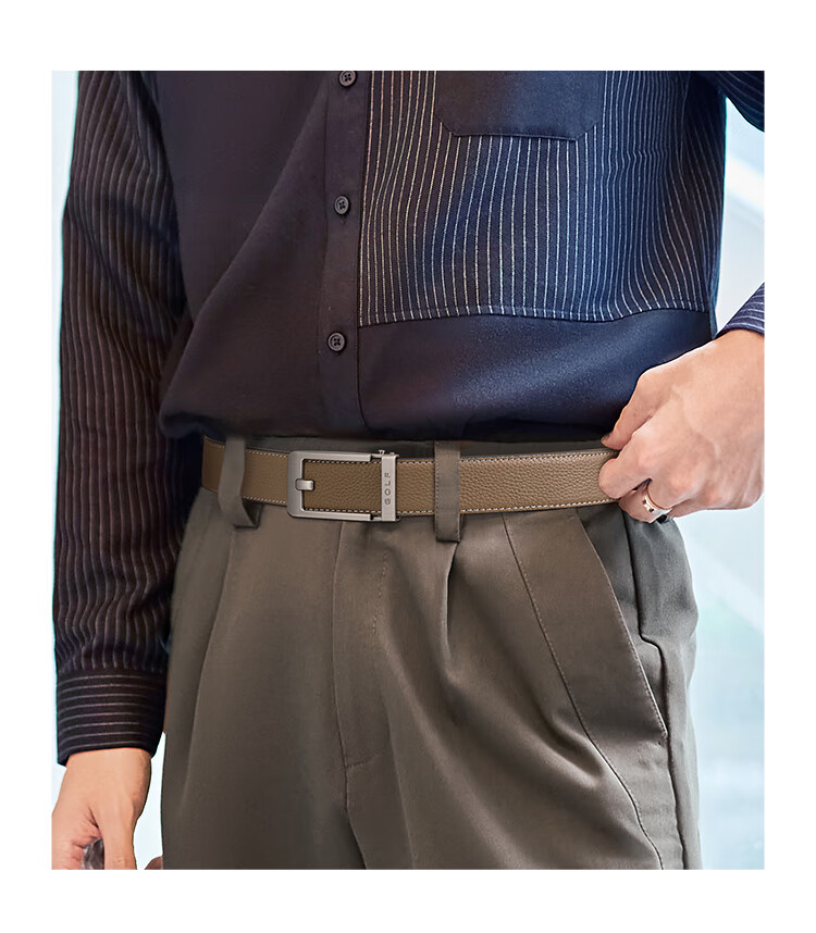 GOLF Men's Belt, Top-Grain Leather, Versatile Business Casual Jeans Belt, Gift Box Packaging, Present for Boyfriend Or Husband 8