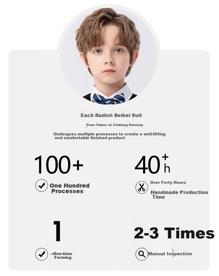 LUOBOBEIBEI Children's Suit Jacket, Korean Style Solid Color Boys' Formal Wear, Flower Boy Performance Little Suit Coat, Black, Size 120 6