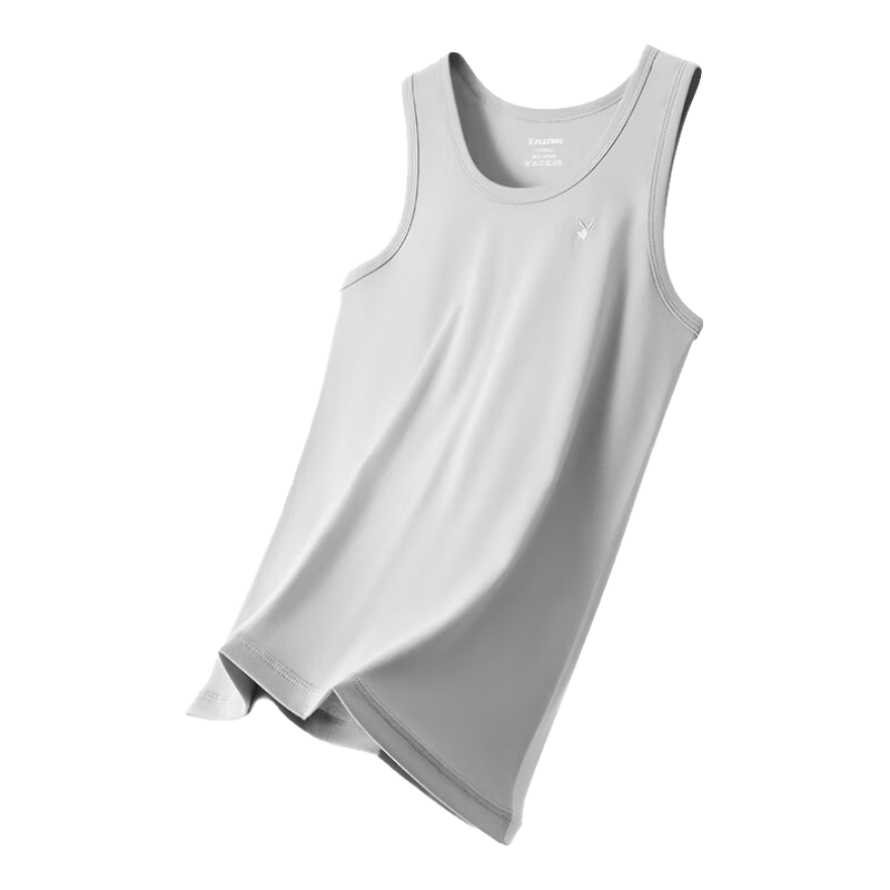 PLAYBOY Pure Cotton Tank Top for Men, Large Size, High Elasticity, Sweat-Absorbing And Breathable Sports Undershirt, 2 Pieces