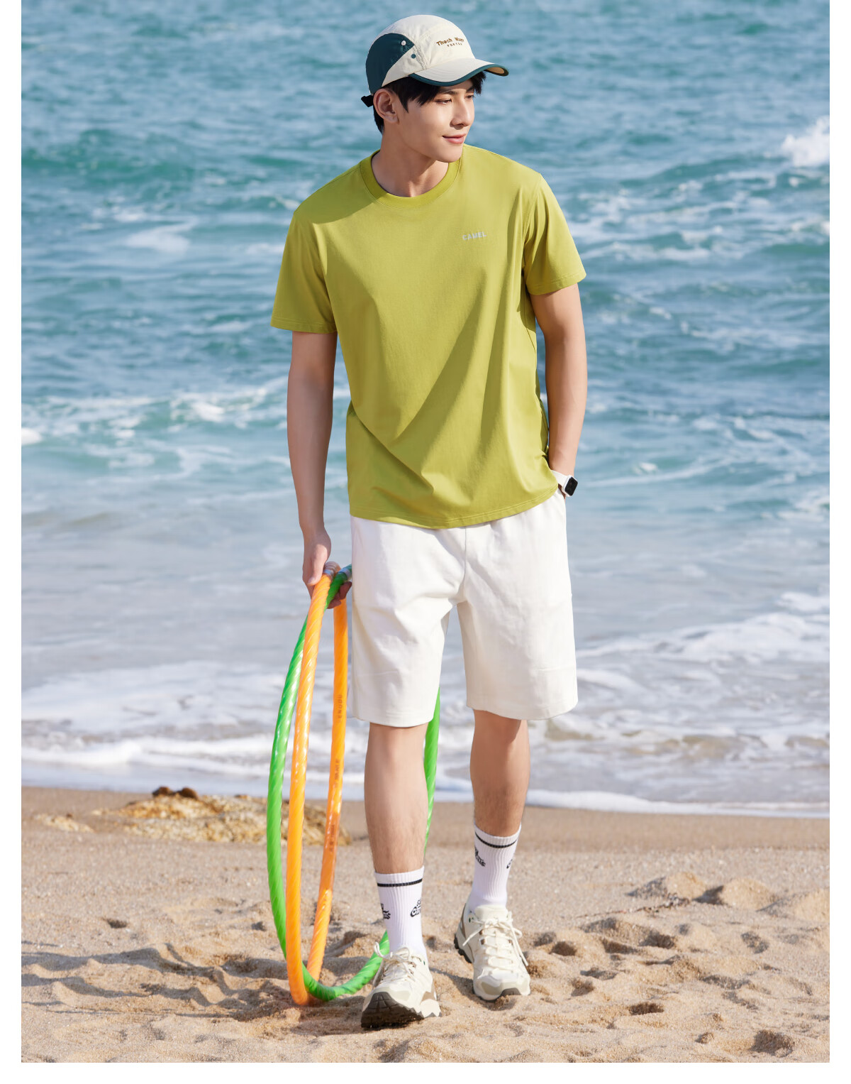 CAMEL Men's Quick-Dry Sun Protection Short-Sleeve T-Shirt, Round Neck Half-Sleeve Tee for Spring And Summer, Breathable Antibacterial T-Shirt, M15BA5E094 5