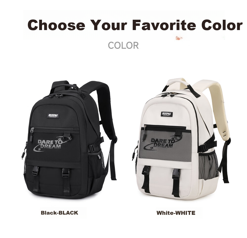 RUiPAi Middle School Backpack for Boys, Lightweight Spine-Protecting Breathable High School And College Lightweight Backpack for Girls 4