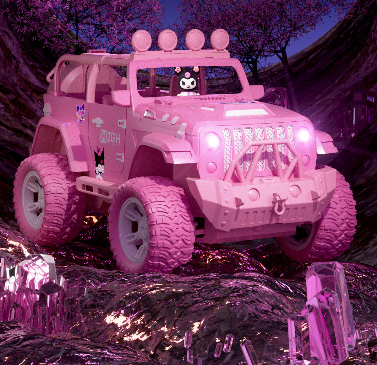 Kuangyeqishi Children's Remote Control Car Toy for Girls Aged 3-6 And 7-10 Years Old, Four-Wheel Drive Electric Car Toy, Birthday Gift 2