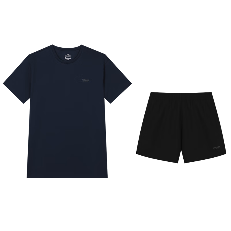 361° Men's Running Workout Set, Summer Quick-Dry Fitness Casual Short-Sleeve Shorts Two-Piece Set 652524001H-2