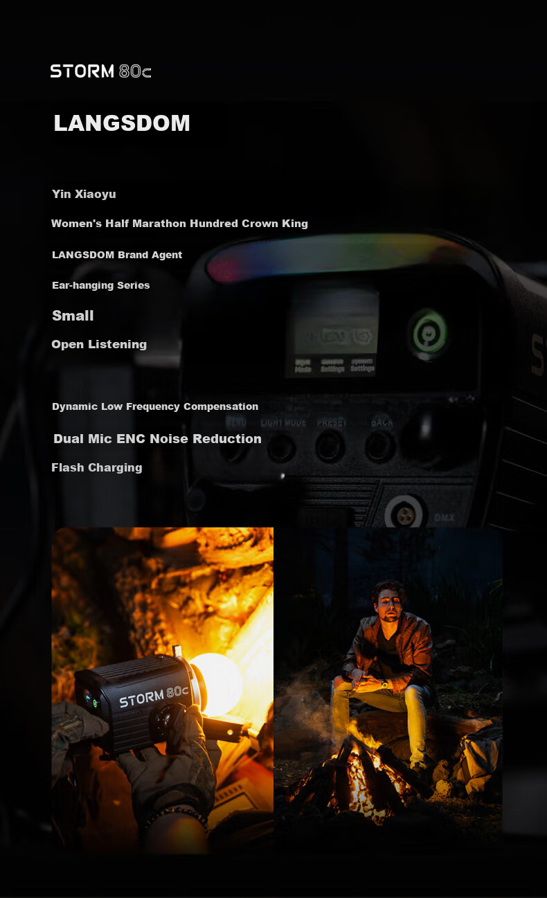 Aputure STORM 80c Portable Handheld Professional Fill Light for Live Streaming, Video Shooting, Comic Con, Portrait Photography, Outdoor Photography, BlAIR Color Mixing Full-Color Light 9