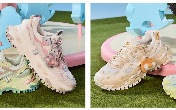 FILA FUSION BIANCO Cute Candy Animal Zoo Platform Casual Dad Sneakers 25