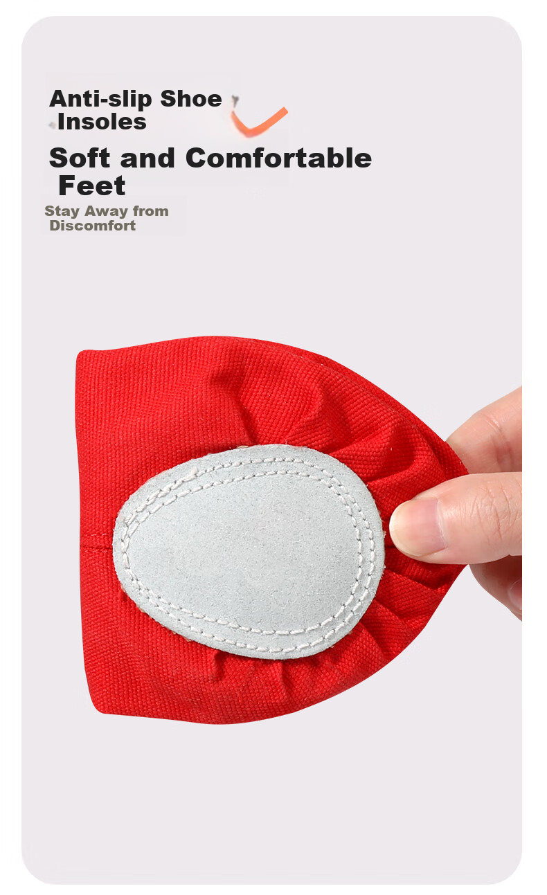 Zhiyouban Adult Dance Shoes, Ballet Professional Practice Shoes for Women, Soft Sole, Slip-On, Children's Dance Shoes, Red Body-Shaping Cat Paw Shoes 4