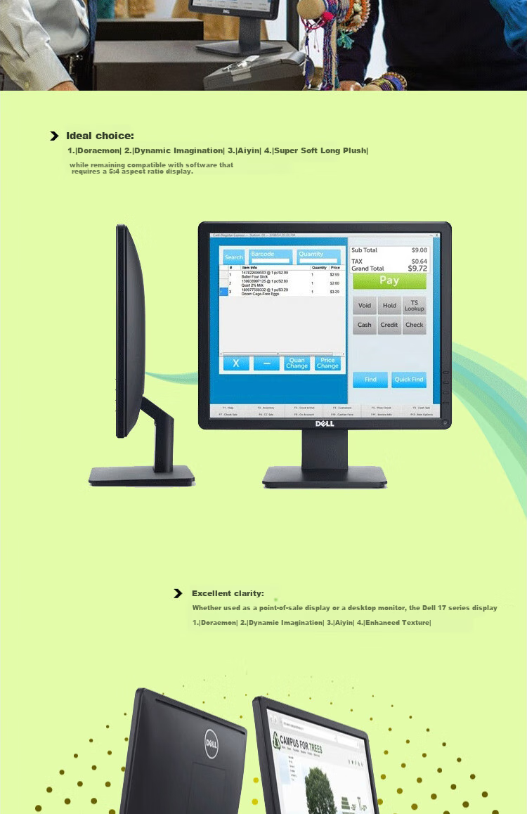 DELL 24-Inch Office Monitor, 16:10 Ultra-Thin Bezel, IPS, 100Hz Refresh Rate, Hardware-Level Blue Light Protection, USB-C, Rotatable And Height Adjustable, P2423 Upgraded Version P2425 2