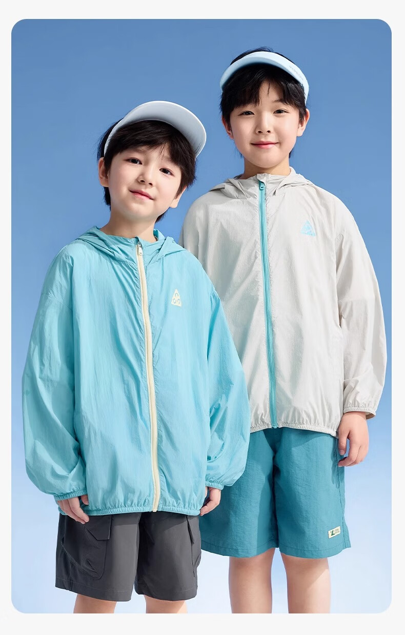 Zuoxi Boys' Sun Protection Clothing, Outdoor Children's Summer Sun Protection Thin Jacket, 2026 New Style Skin Coat, Blue, Size 110 15