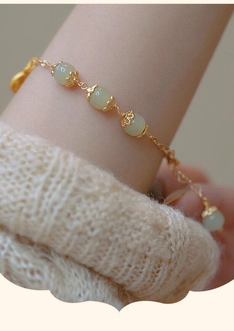 Zhoubaifu Nafu Hetian Jade Bracelet for Women, Luxury Fortune Charm Chinese Style Beaded Bracelet, Birthday Gift for Girlfriend Or Wife 11