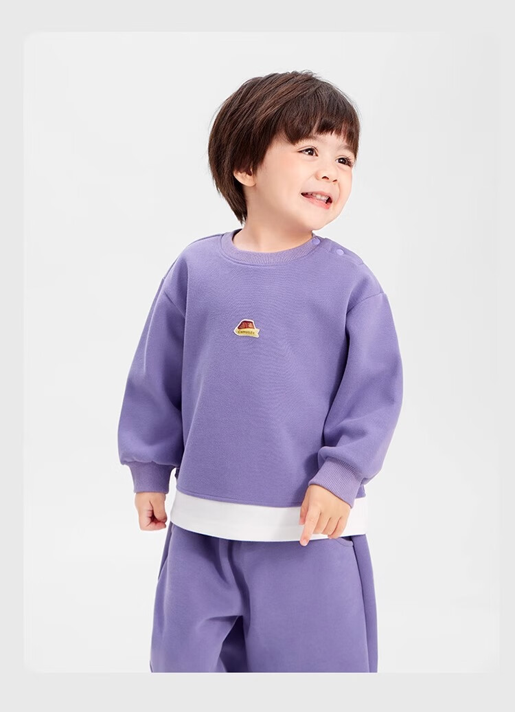 Ciciibear Baby Boys' Sweatshirt Set Spring Autumn Sports Two-Piece Style 300g Fabric College Style 14
