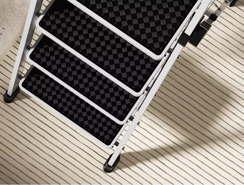 DELIXI Household Ladder, Foldable Multi-Functional A-Frame Ladder, Portable Aluminum Alloy Climbing Ladder, Small Step Ladder with Five Steps 5