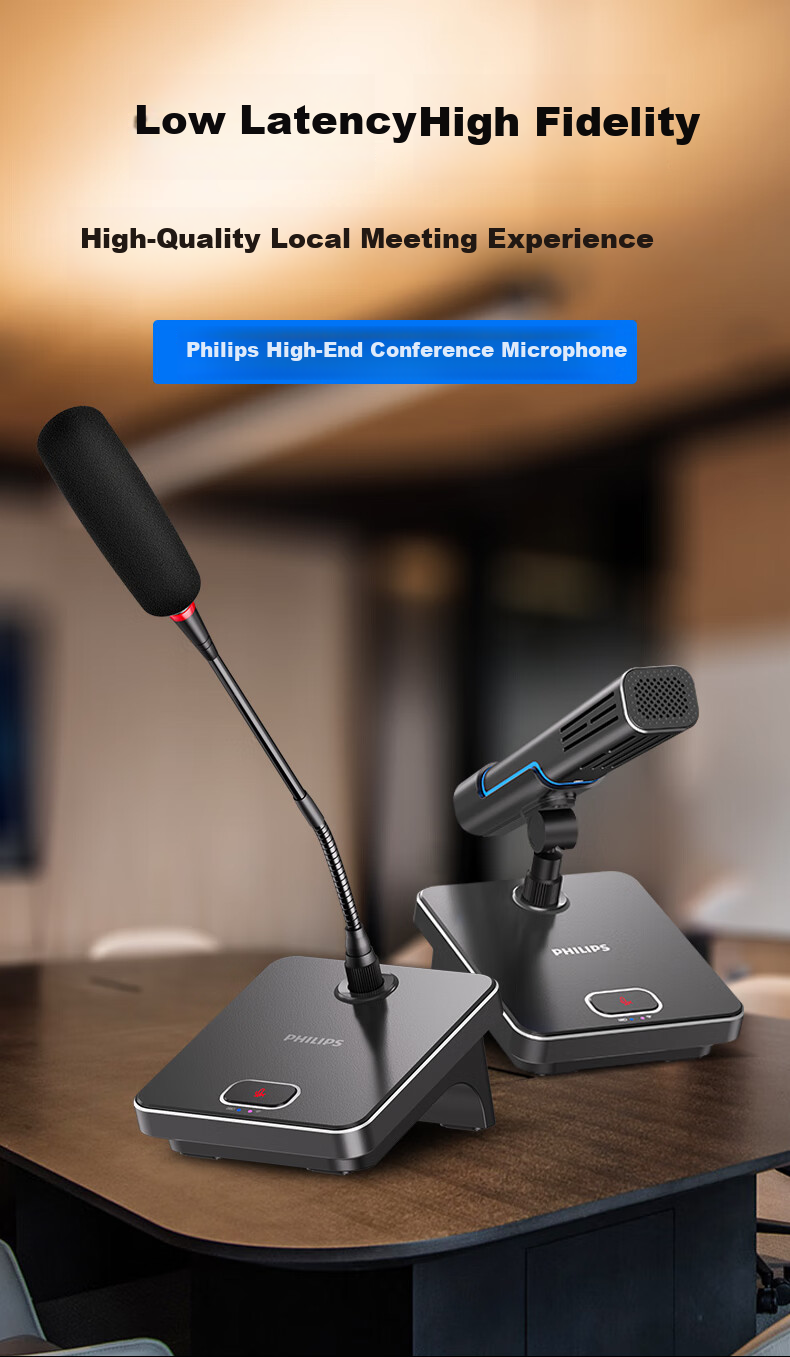 PHILIPS PSE0450 U-Segment Wireless Gooseneck Microphone, AI Noise Reduction, Full-Duplex Communication, Video Conferencing, Speech, Condenser, 16-Bit 48kHz USB 1