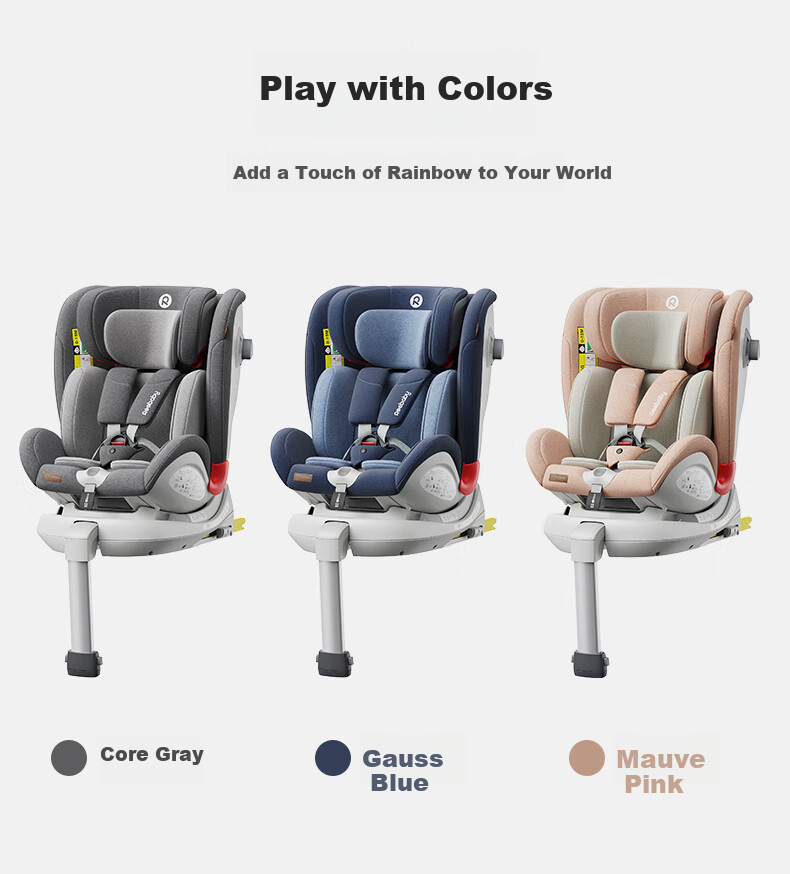 Reebaby Qirui Max Child Safety Car Seat for Ages 0-4 All-Age I-Size Certified, In-Car Voice Interactio 21