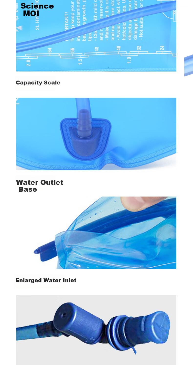 ALPINT MOUNTAIN Ermont 2L Outdoor Hydration Bladder, Portable for Off-Road Cycling, Hiking, Running, Sports Water Reservoir Bag 5