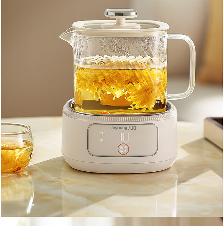Joyoung Home Use 1L Small Capacity Health Pot, Multi-Purpose Electric Kettle for Hot And Cold Water, Metal Kettle without Glue, Constant Temperature Kettle, K10D-WY103 (Tea) 16