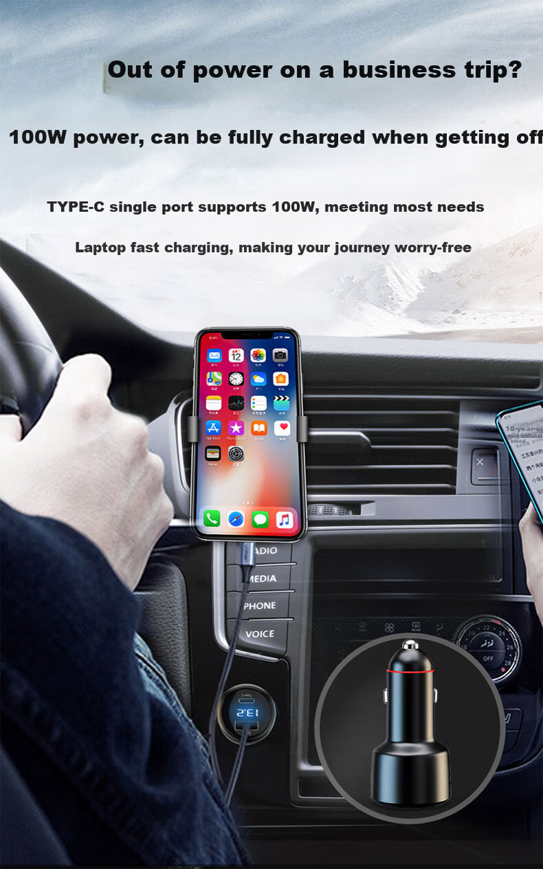 Niuman Car Charger, Super Fast Charging, Suitable for Laptops, Huawei, Xiaomi, OPPO, Apple, Honor 7