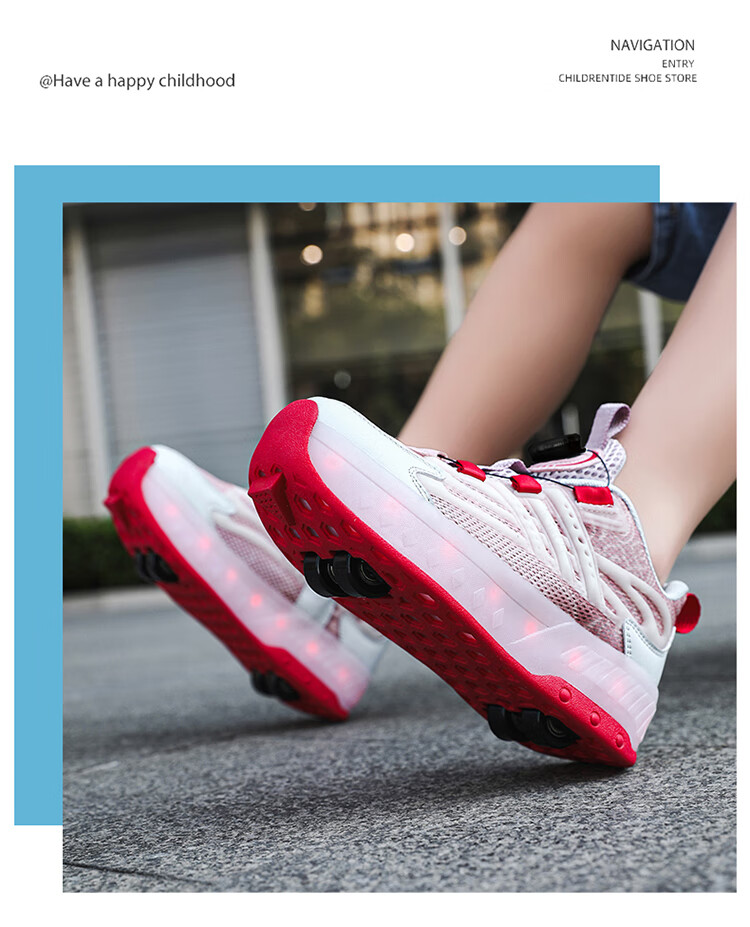 BKG Boys' Autumn New Breathable Mesh Sports Roller Skates for Students, Girls' X25533-B15 27