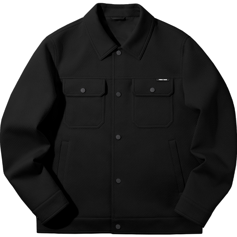HLA Jacket for Men, Lapel Collar, Striped Texture, Fashionable Coat for Men, Autumn Season, New Year