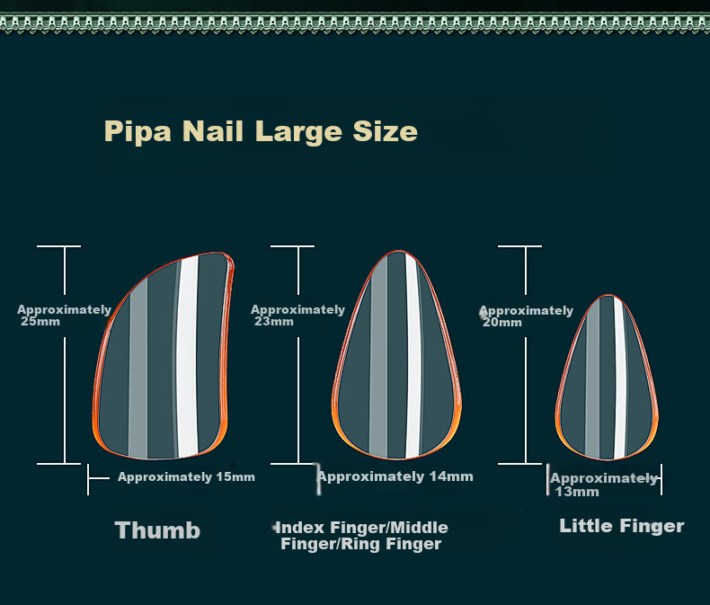 Maneryuepu Piano Key Finger Nails for Children And Adults, Beginner Level Exam Specialized Finger Nails, Luoluluo Piano Key Nail Pieces Gift Box Set Medium Size 8