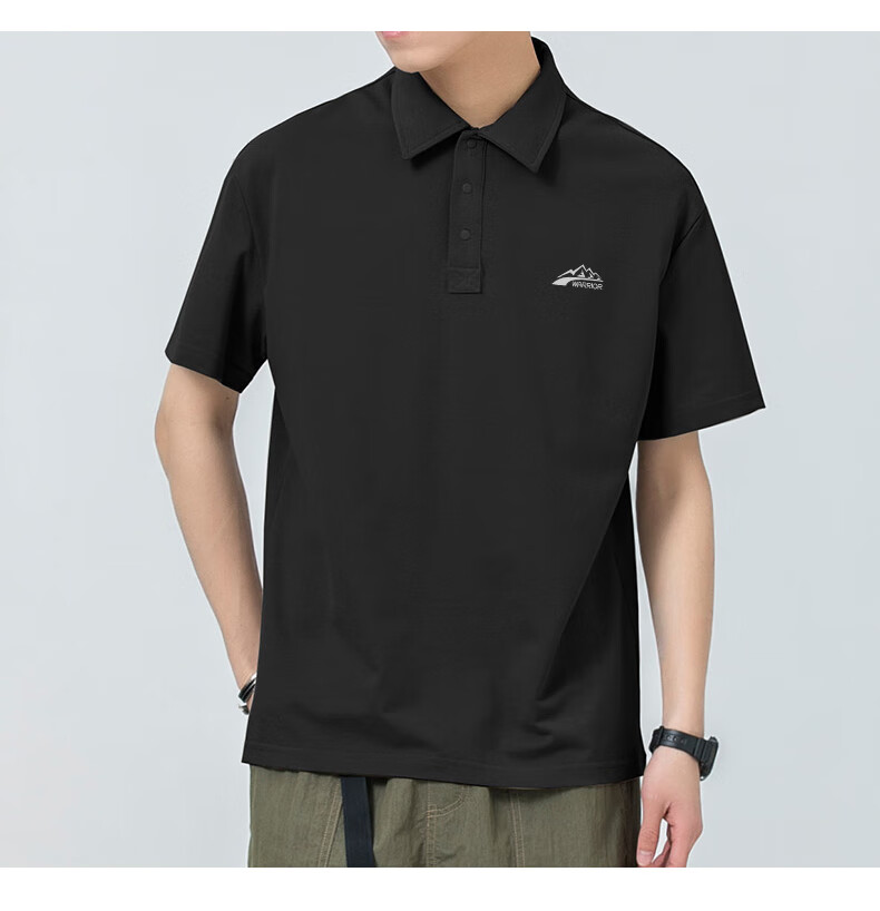 Warrior Men's Polo Shirt Summer Short Sleeve Ice Silk Quick-Dry Breathable Casual T-Shirt 7