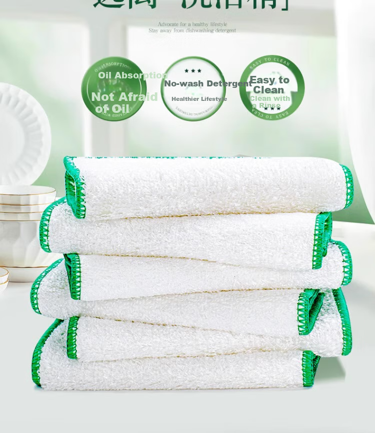 CHUSHE Lazy Cleaning Cloth, 25*25cm, 20 Sheets, Tear-Off Kitchen Dry And Wet Disposable Dish Towel, Extra Large And Thick, Oil-Absorbing 19