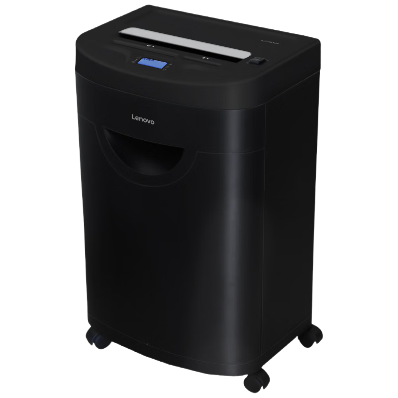 Lenovo LX-C8115 Paper Shredder, 15 Sheets Per Pass, Security Level 4, Can Shred Documents/ Staples/credit Cards/discs, 20 Minutes, Three-Entry Desig