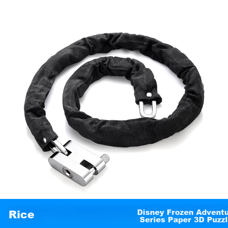 Chugong Chain Lock, Anti-Theft Chain Lock, Cut-Resistant Iron Chain Lock, Suitable for Tricycles, Bicycles, Motorcycles, Electric Bikes, 1 Meter 3
