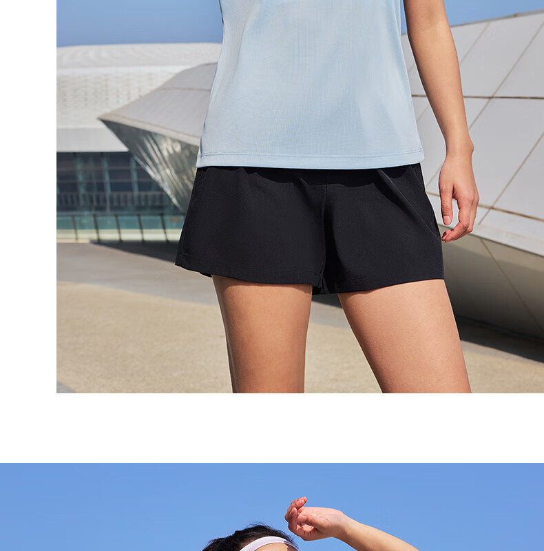 PEAK Quick-Dry Sports Set for Men, Summer Running Casual Badminton Outfit, Breathable Two-Piece Short-Sleeve Shorts for Men DF152001 36