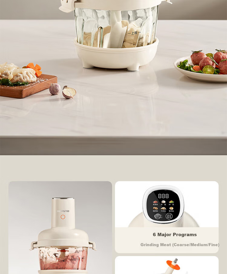 Joyoung Home Use 2.8L Meat Grinder, Smart Dough Kneader, Dumpling Filling Chopper, Vegetable Processor S26-LA586 7