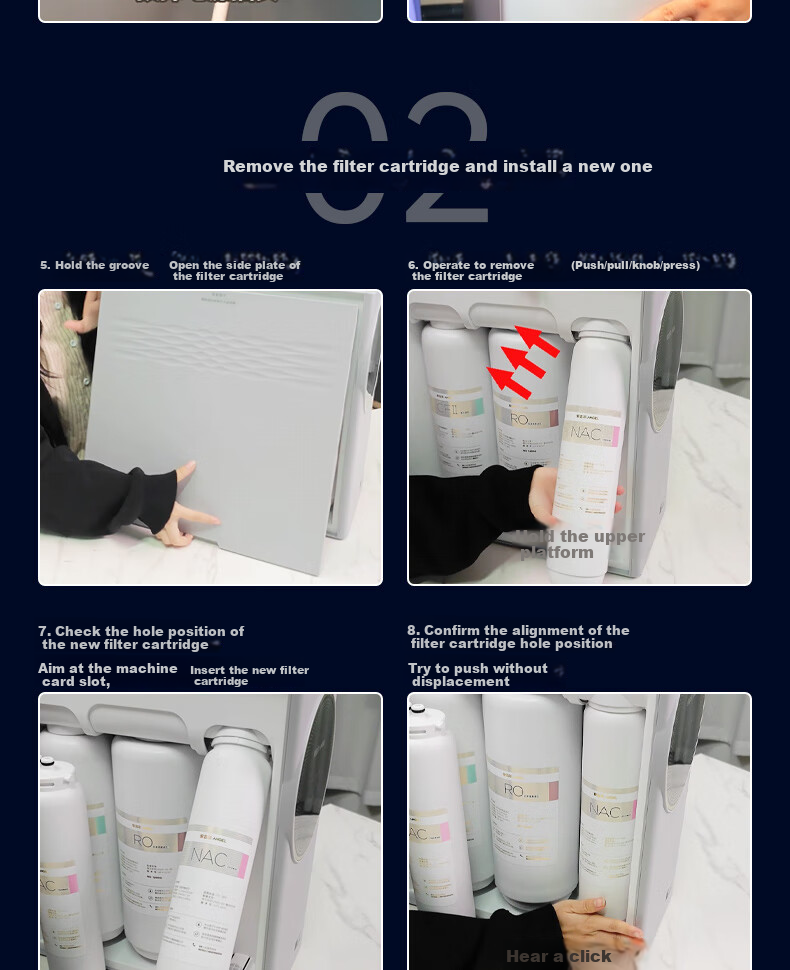 Anjier Water Purifier Filter Cartridge NAC Rear Activated Carbon Filter, Suitable for Integrated Drinking Water Purifiers T3 Desktop Water Purifier JY3491TK-ROK And Other Models, LX-295GAC8 3
