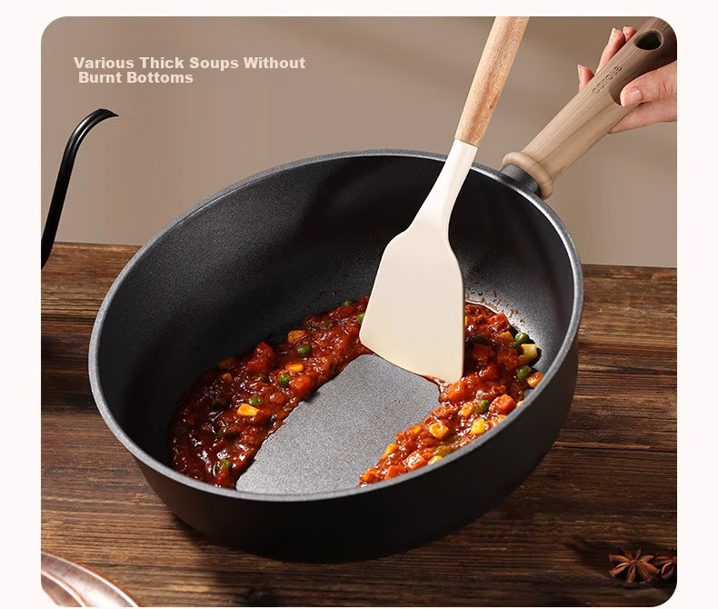 CaROTE Non-Stick Wok for Home Cooking, Suitable for Induction And Gas Stoves, Titanium Pan, Lightweight Non-Stick Flat Bottom Pan, 28cm 7