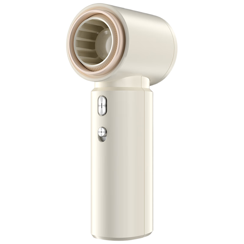 HOMBORSY Wind Fan, Handheld Portable Mini Turbine Electric Fan, High-Speed Energy-Saving Rechargeable Small Personal Handheld Outdoor Quiet Student Electric Fan F97 Beige