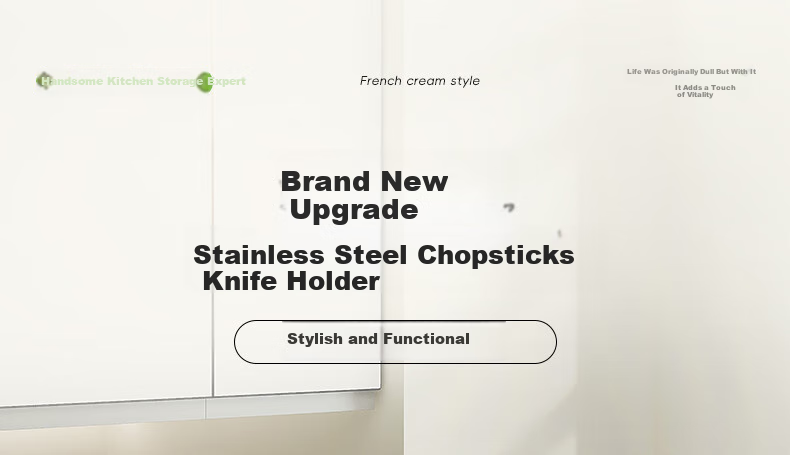 Shuaishi Kitchen Knife Holder, Stainless Steel Cutlery Storage Rack, Integrated Cutting Board And Utensil Organizer 1
