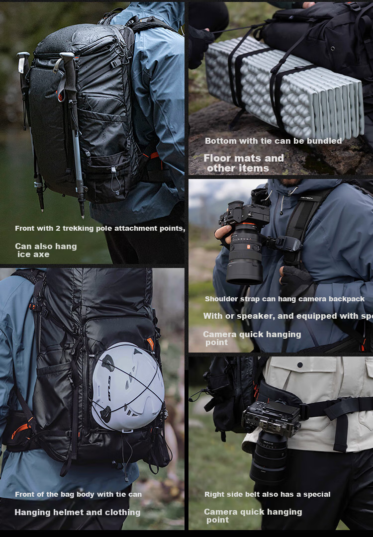PGYTECH Camera Bag Onepro Dandelion Hiking Photography Bag DSLR Mirrorless Camera Backpack Professional Outdoor Short-Trip Travel Flex Adventure Version 30L Medium Inner Liner Set 18