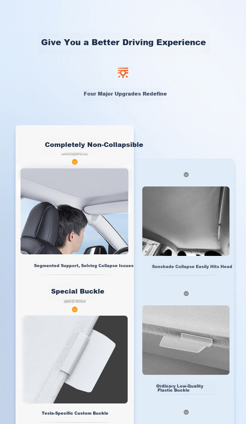 Yueyebing Sunshade for Tesla Model Y/3, Car Sun Visor, Windshield Sunshade, Anti-Glare Curtai 5