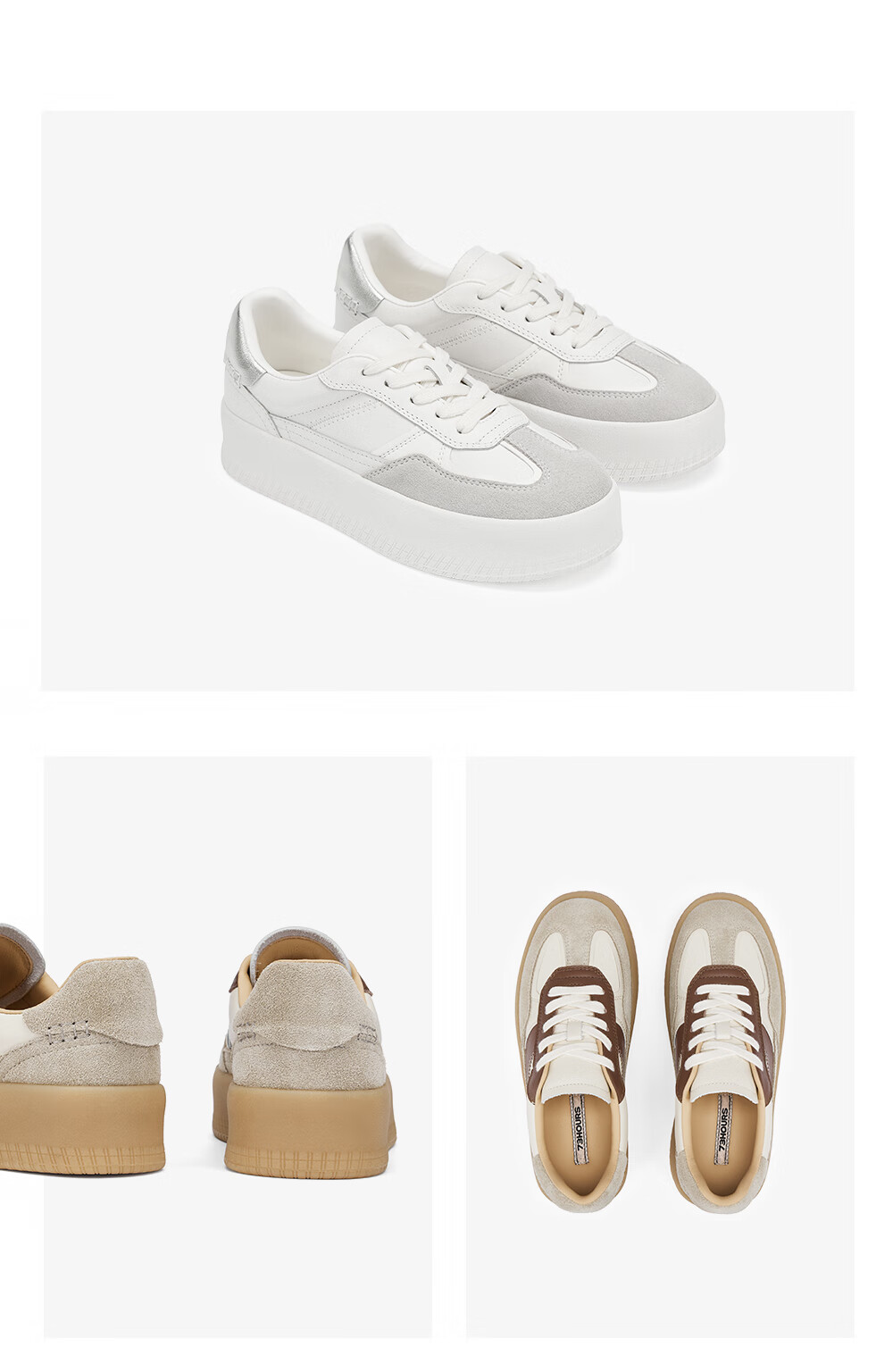73Hours Celebrity-Inspired Women's Shoes, New Casual Style for Travel, Color-Block Platform Round-Toe Dexun Shoes, Fashionable 14