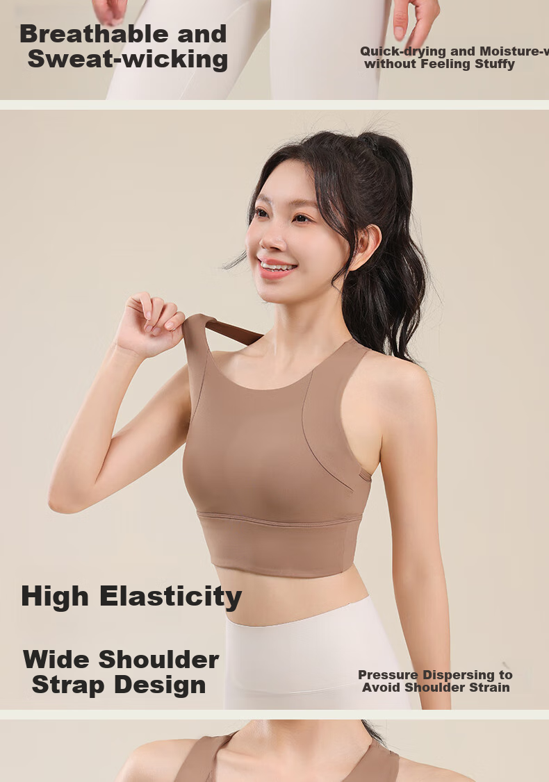 Ziyouxi High-Impact Sports Bra for Women, One-Piece Anti-Shock And Anti-Sagging Yoga Vest, Fitness Training Bra, Suitable for Outer Wear Or Layering 4