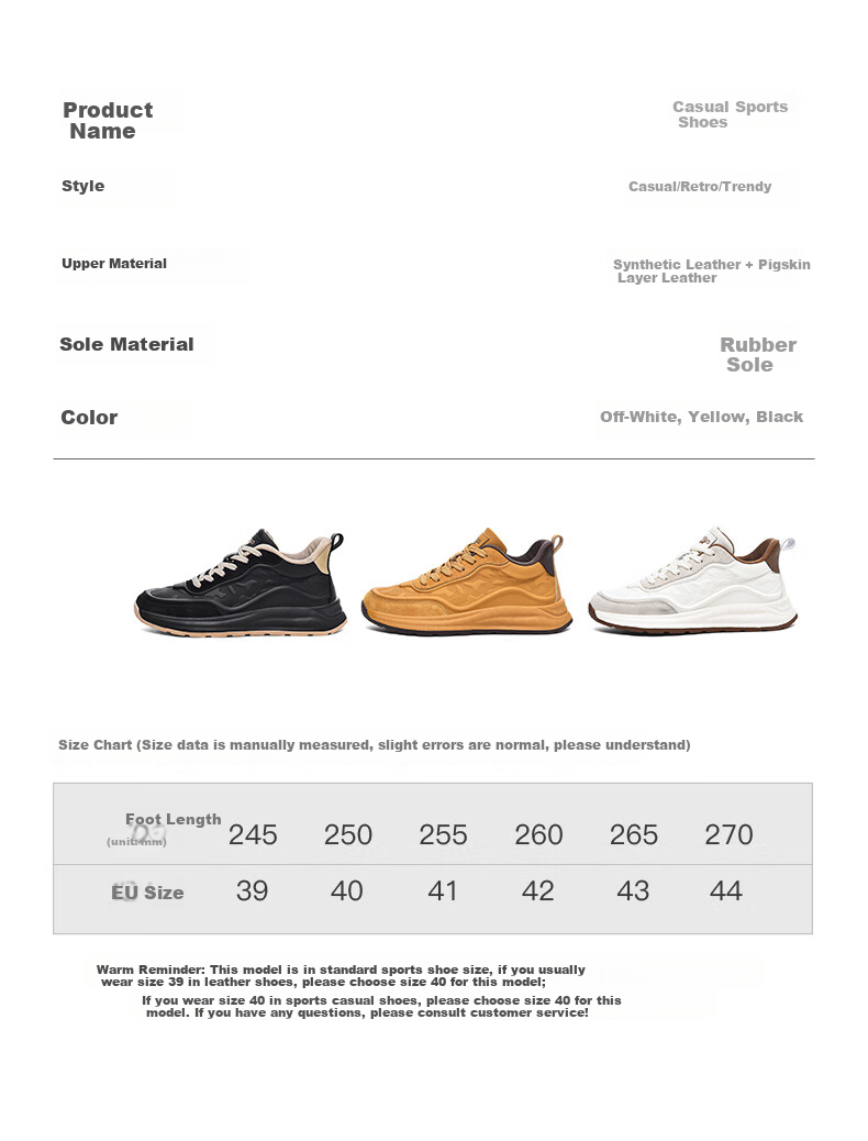CARTELO Men's Casual Sports Sneakers, Autumn And Winter Thick-Soled Outdoor Jogging Hiking Travel Retro Versatile Classic New Style 14