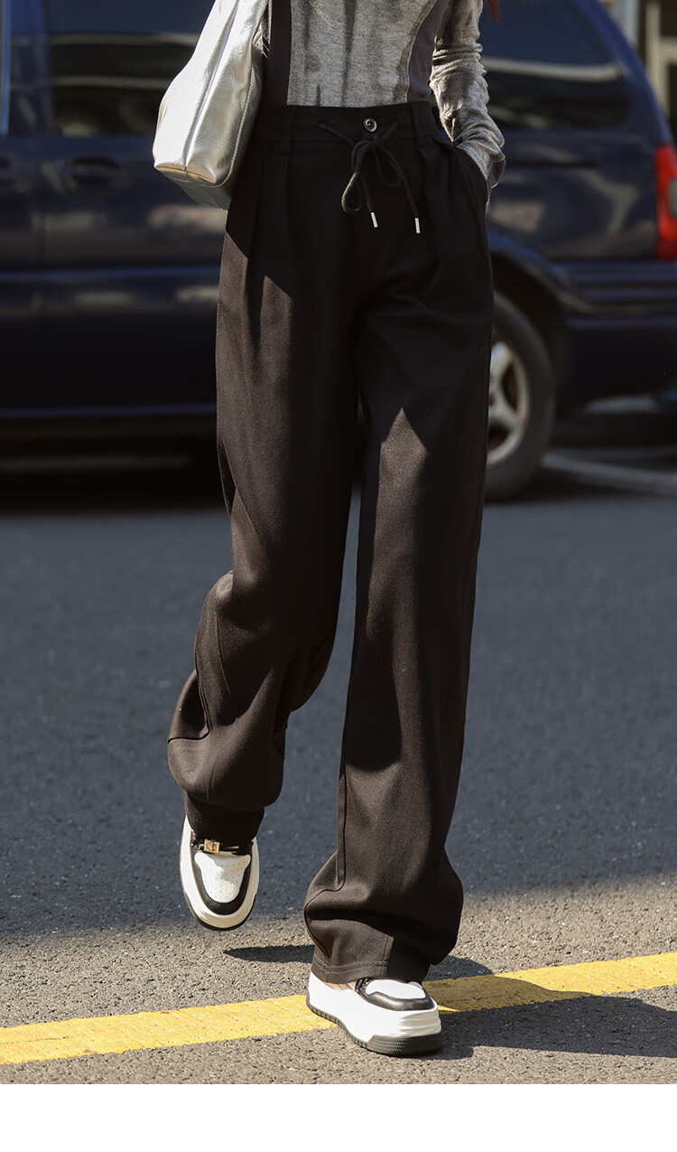 Dme [Straight-Leg Casual Pants] Spring 2023 Korean-Style Relaxed Fit Slimming Casual Trousers for Wome 19