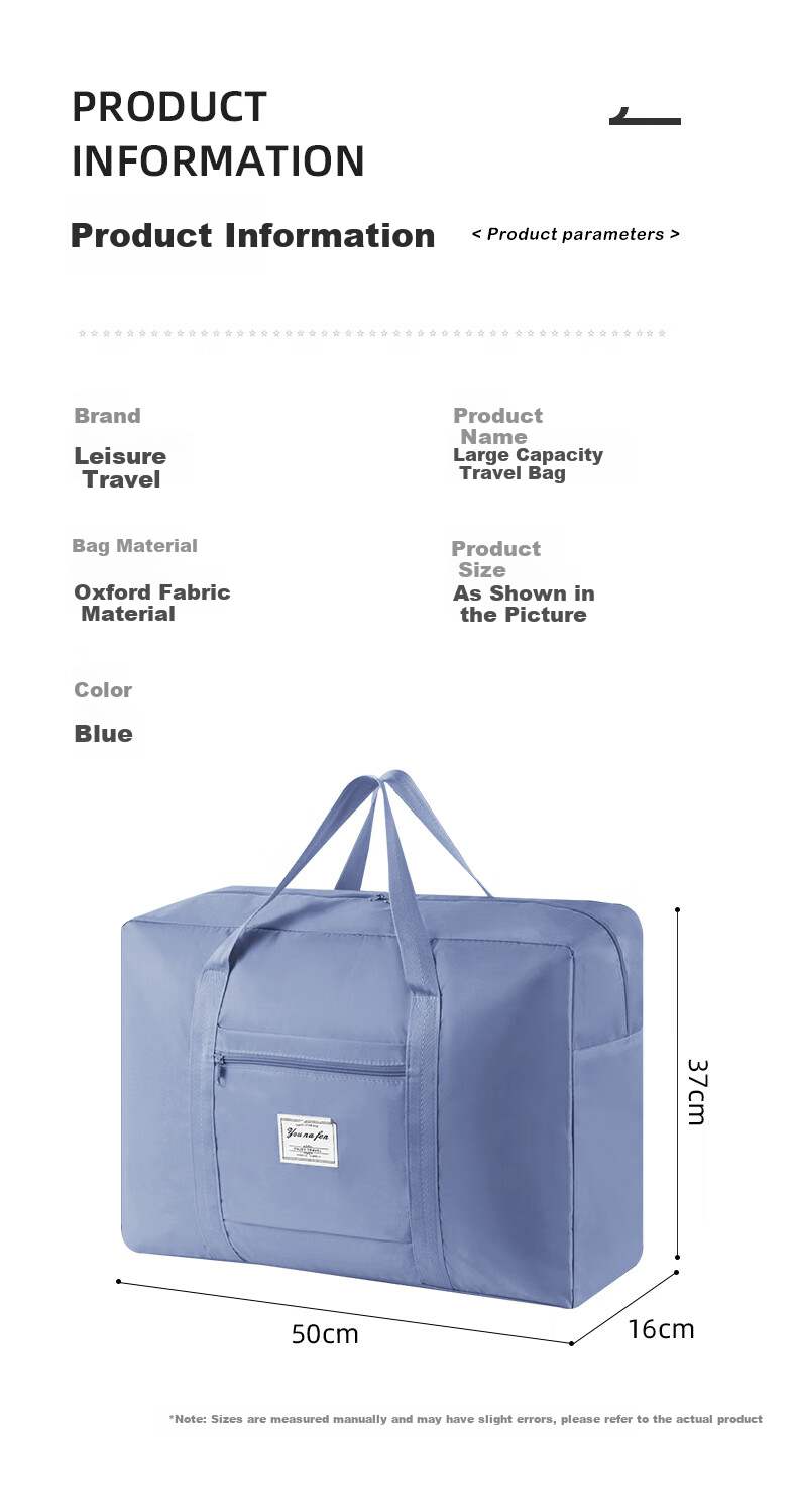 Lehuolvxing Travel Bag Luggage Organizer with Handle, Large Capacity Carry-On Bag for Trolley Suitcase, Suitable for Maternity Care And Travel 1