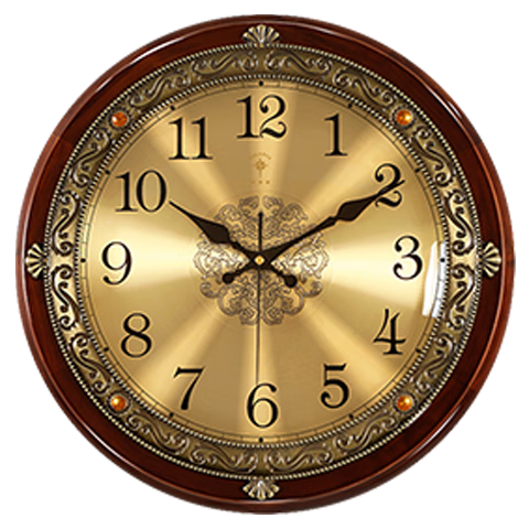 POLARIS Wall Clock, Automatic Time Synchronization, Living Room Home Use, Retro Style, Smart Clock, Light Luxury Elegant Design, 40cm