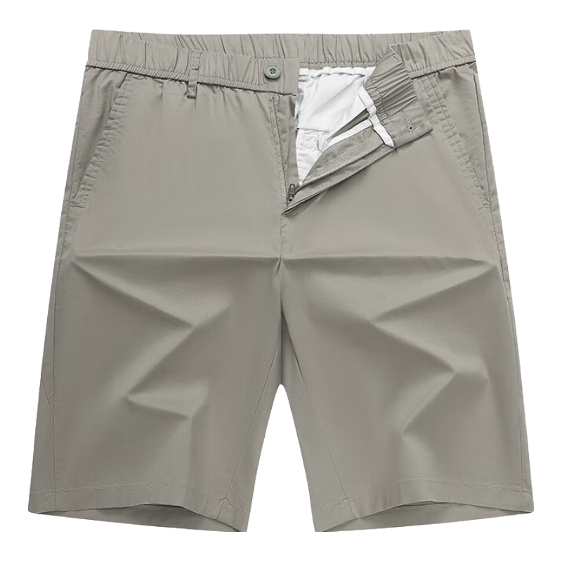 ROMON Men's Shorts, Summer Large Size Cotton Elastic Breathable Casual Five-Point Shorts, Men's Clothing CC2113 Gray 29
