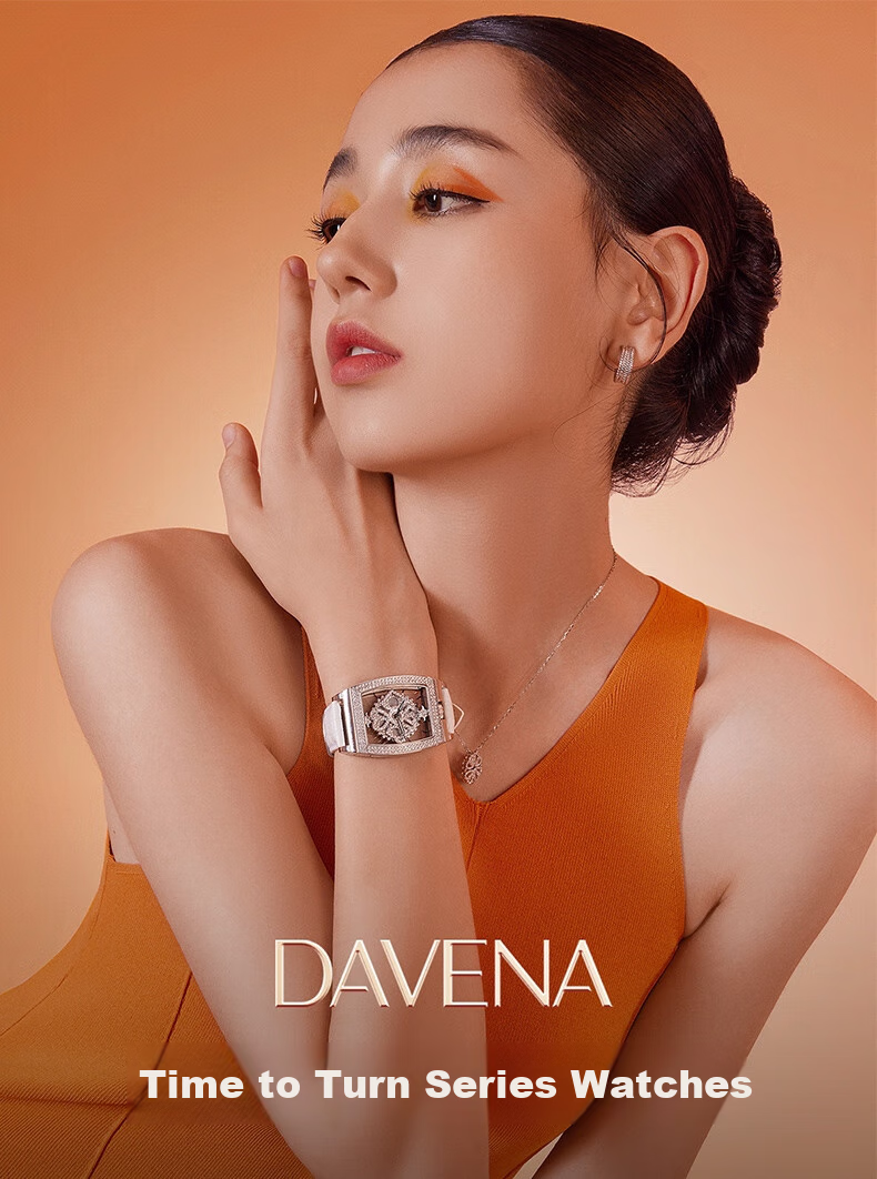 Davena Tiweina Poker Goddess Watch, Ladies Starry Sky Light Luxury Wristwatch, Birthday Gift for Girlfriend, Christmas Present 1