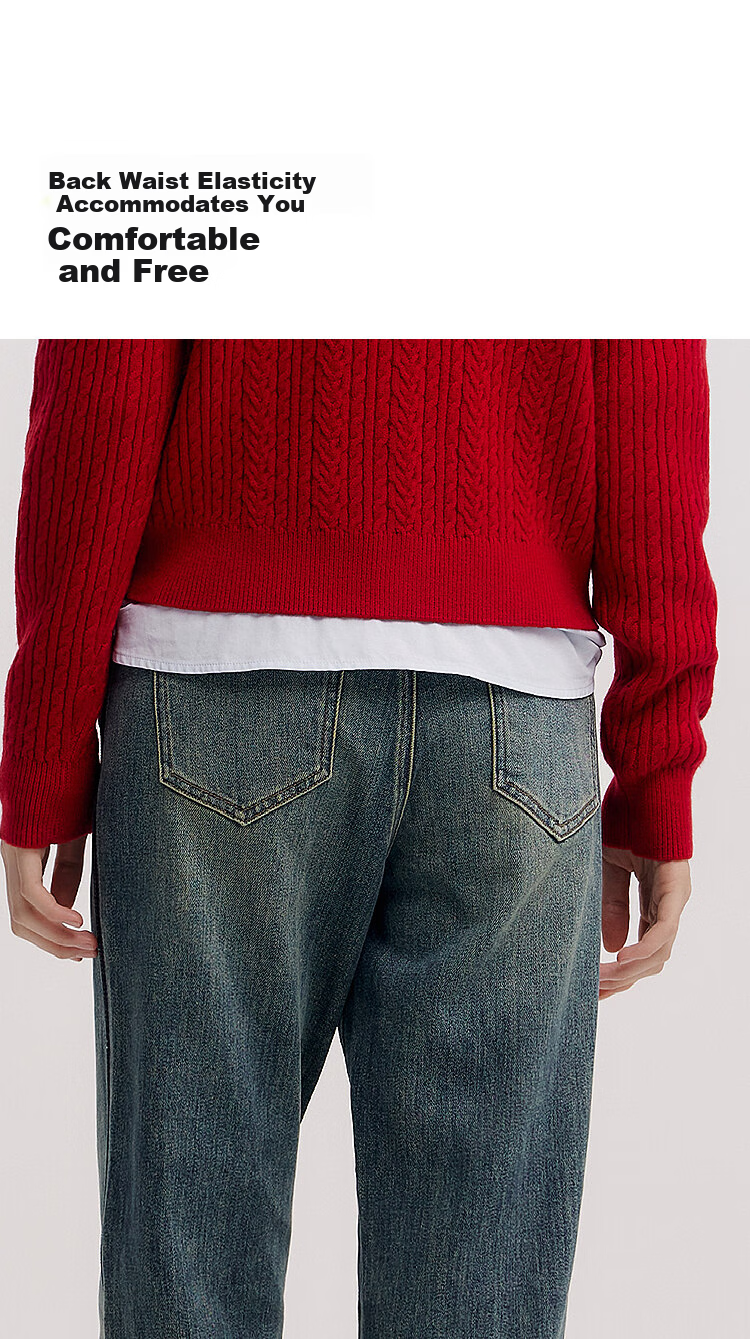 Semir Senrou | Women's Jeans, Spring Season, Semi-Elastic Waistband, Straight-Leg, Leg-Lengthening, Trendy Long Pants, 103125124002 5