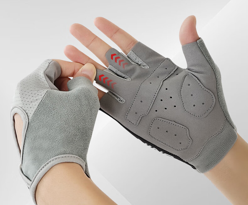Li-Ning Fitness Gloves for Men, Sports Cycling Fingerless Gloves, Non-Slip Anti-Callus Weightlifting Climbing Outdoor Windproof Gym Training Durable Women's Gloves 10